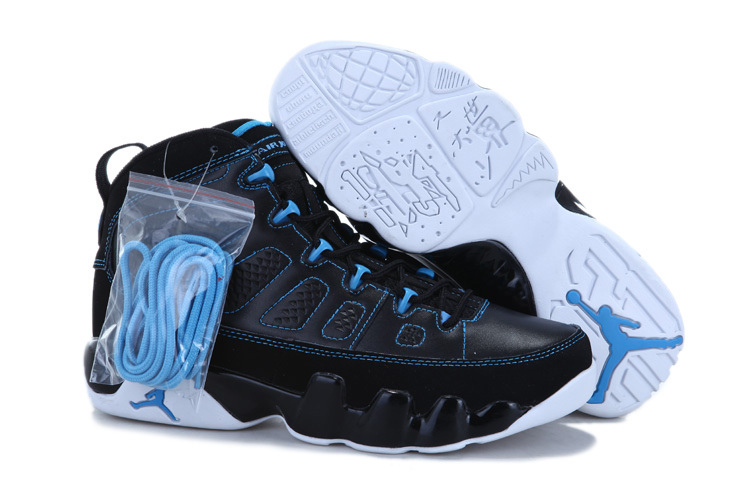 Air Jordan 9 Mens Shoes Black/Blue Online